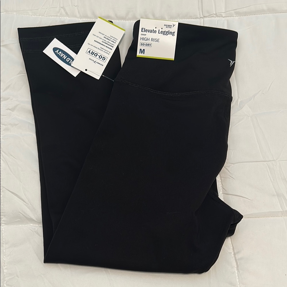 Old Navy Black High Rise CROP Leggings